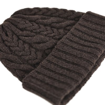 Pipot - Gårda Villars Cable Knit Wool Mix Beanie (ruskea)