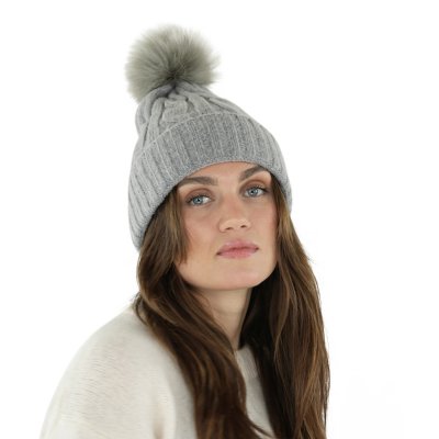 Pipot - Gårda Saas-Fee Cable Knit Wool Mix Beanie (harmaa)