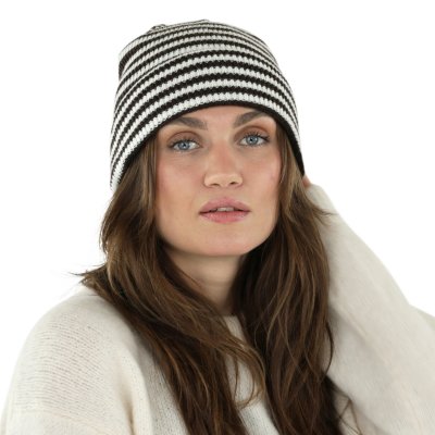 Pipot - Gårda Saint-Gervais Striped Wool Mix Beanie (ruskea/valkoinen)