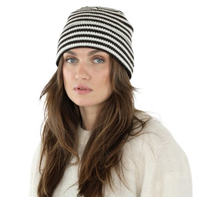 Pipot - Gårda Saint-Gervais Striped Wool Mix Beanie (ruskea/valkoinen)