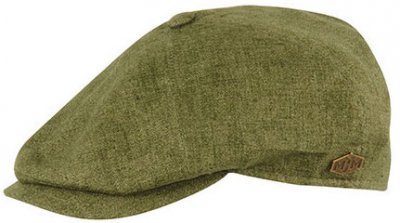 Flat cap - MJM Rebel Linen (vihreä)