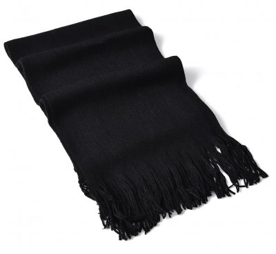 Huivit - Gårda Knitted Woolmix Scarf (Musta)