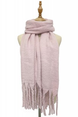Huivit - Gårda Soft Tassel Blanket Scarf (Pale Pink)