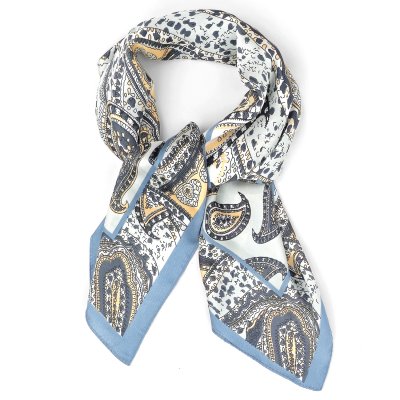 Huivi - Gårda Paisley Satin Scarf (sininen)
