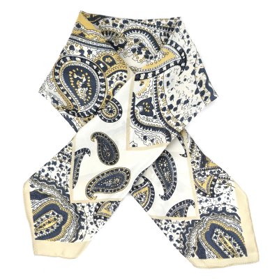 Huivi - Gårda Paisley Satin Scarf (valkoinen)