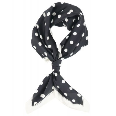 Huivi - Gårda Polka Dot Satin Scarf (musta)