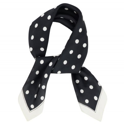 Huivi - Gårda Polka Dot Satin Scarf (musta)