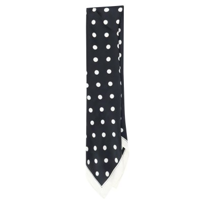 Huivi - Gårda Polka Dot Satin Scarf (musta)