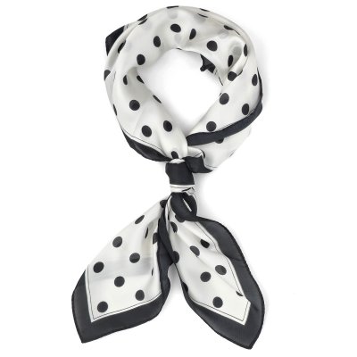 Huivi - Gårda Polka Dot Satin Scarf (valkoinen)