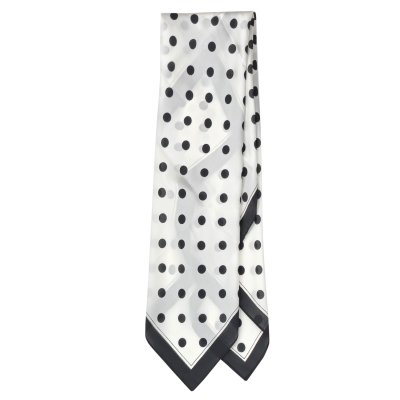 Huivi - Gårda Polka Dot Satin Scarf (valkoinen)