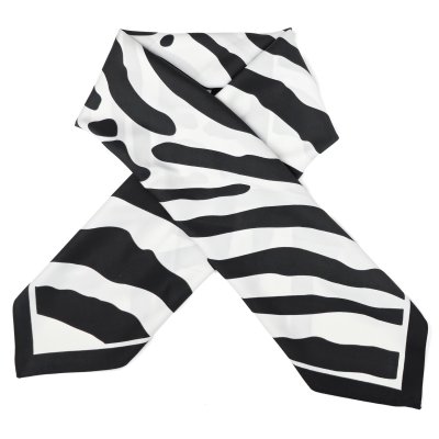 Huivi - Gårda Zebra Satin Scarf (musta)