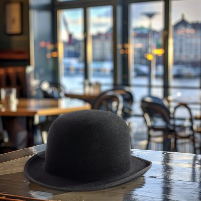 Hatut - Gårda Avini Bowler Wool Hat (musta)