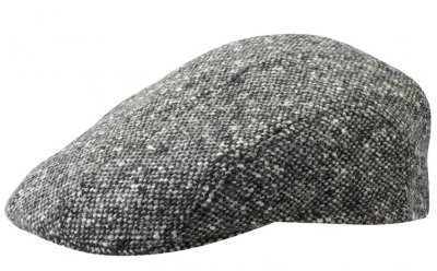 Flat cap - Stetson Ivy Cap Donegal Wool Tweed (musta-valkoinen)