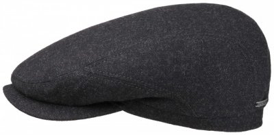 Flat cap - Stetson Belfast Driver Cap Wool/Cashmere (antrasiitti)
