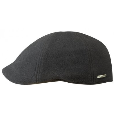 Flat cap - Stetson Texas Wool/Cashmere (musta)