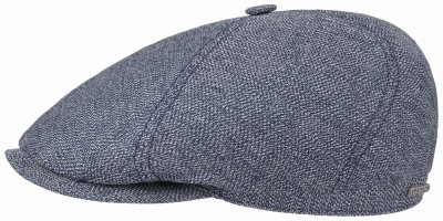 Flat cap - Stetson Brooklin Cotton/Linen (sininen)