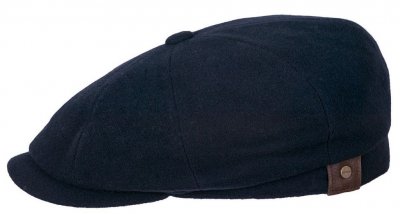 Flat cap - Stetson Hatteras Wool/Cashmere (tummansininen)