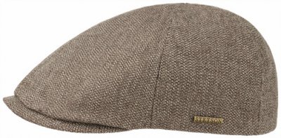 Flat cap - Stetson Duck Cap Cotton/Linen (ruskea)