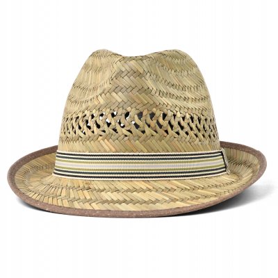 Olkihattu - Gårda Agulo Natural Straw Trilby (luonnonväri/kerma)
