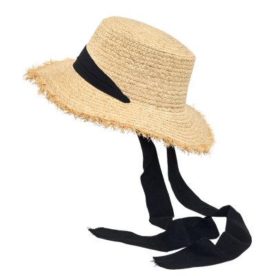 Olkihattu - Gårda Ajaccio Sun Hat (luonnollinen/musta)