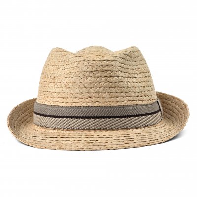 Olkihattu - Gårda Benijo Raffia Trilby (luonnonväri/taupe)