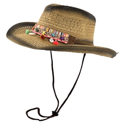 Olkihattu - Gårda Cassis Western Hat (ruskea)