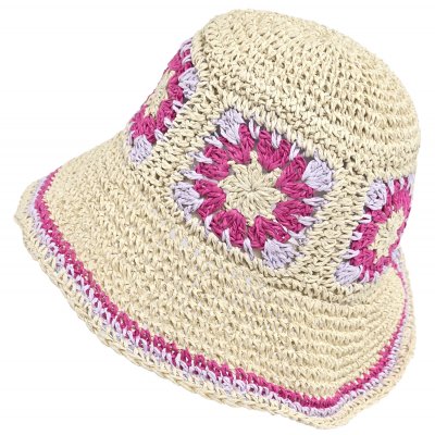 Olkihattu - Gårda Crete Bucket hat (luonto/multi)