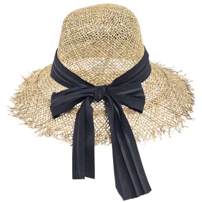 Olkihattu - Gårda Dubrovnik Sun Hat (luonnollinen/musta)