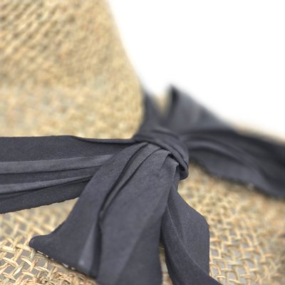 Olkihattu - Gårda Dubrovnik Sun Hat (luonnollinen/musta)