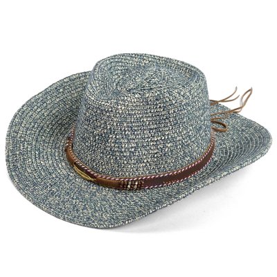 Olkihattu - Gårda Marseille Western Hat (sininen)