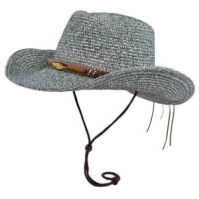 Olkihattu - Gårda Marseille Western Hat (sininen)
