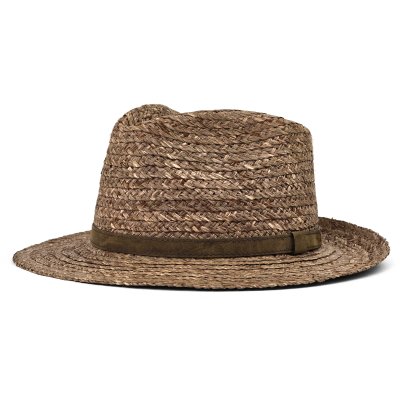Olkihattu - Gårda Tenerife Raffia Fedora (luonnonväri/ruskea)