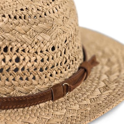 Olkihattu - Gårda Toulon Fedora (khaki)
