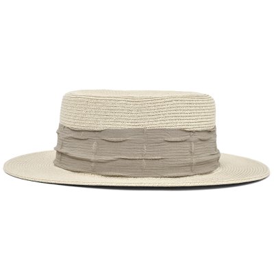 Olkihattu - Gårda Valletta Boater (beige)